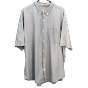 FADED GLORY JEANS CO DENIM BUTTON DOWN SHIRT•💯% cotton•3XL